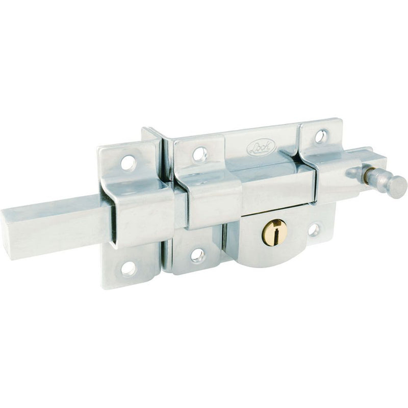 Cerradura derecha barra fija estándar cromo brillante Lock