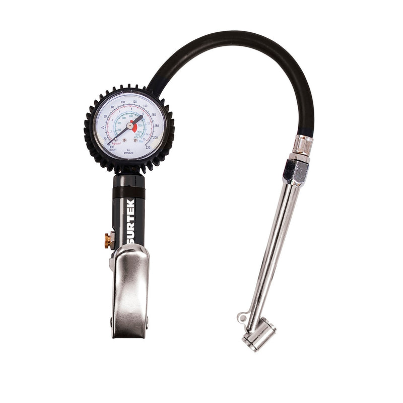 Inflador con manometro 1/4" NPT. Uso pesado