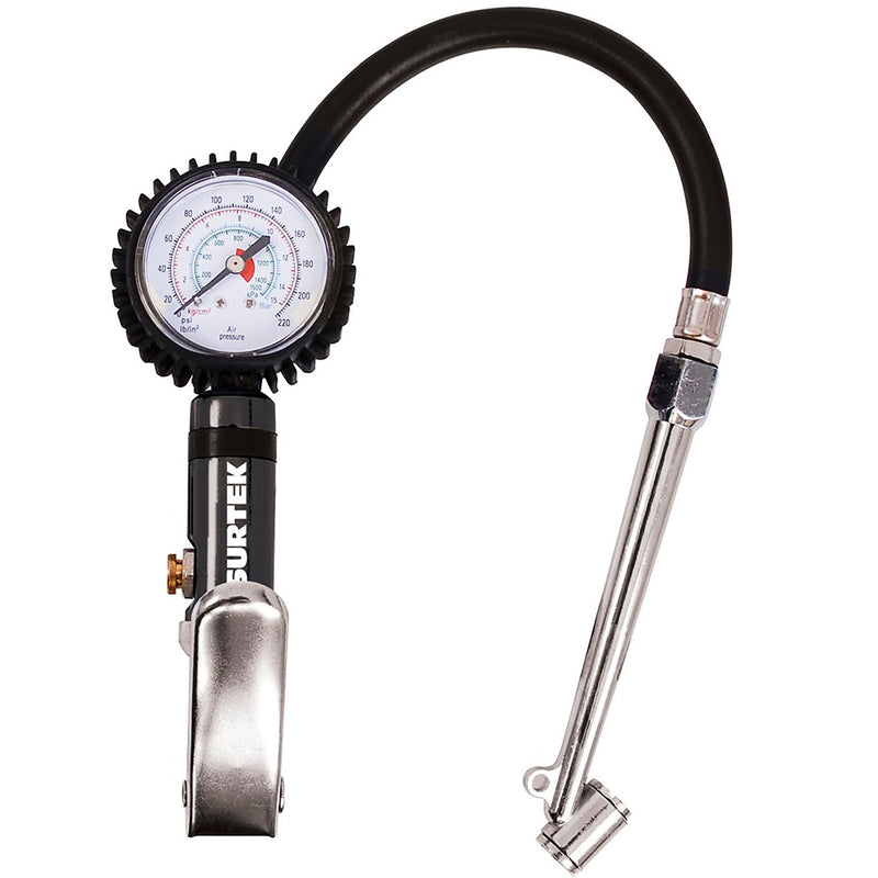 Inflador con manometro 1/4" NPT. Uso pesado