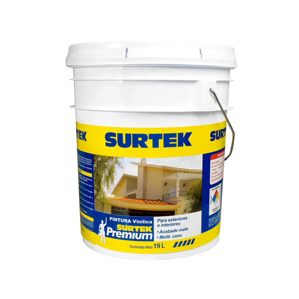Pintura Vinílica Premium marfil 19lt Surtek