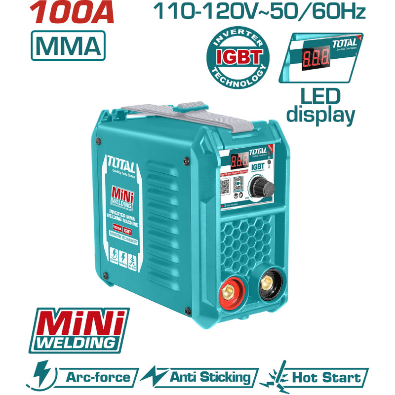 Máquina de Soldar Inverter Calidad light duty  30% ciclo de trabajo. Pantalla LED. 100A. 110-120V