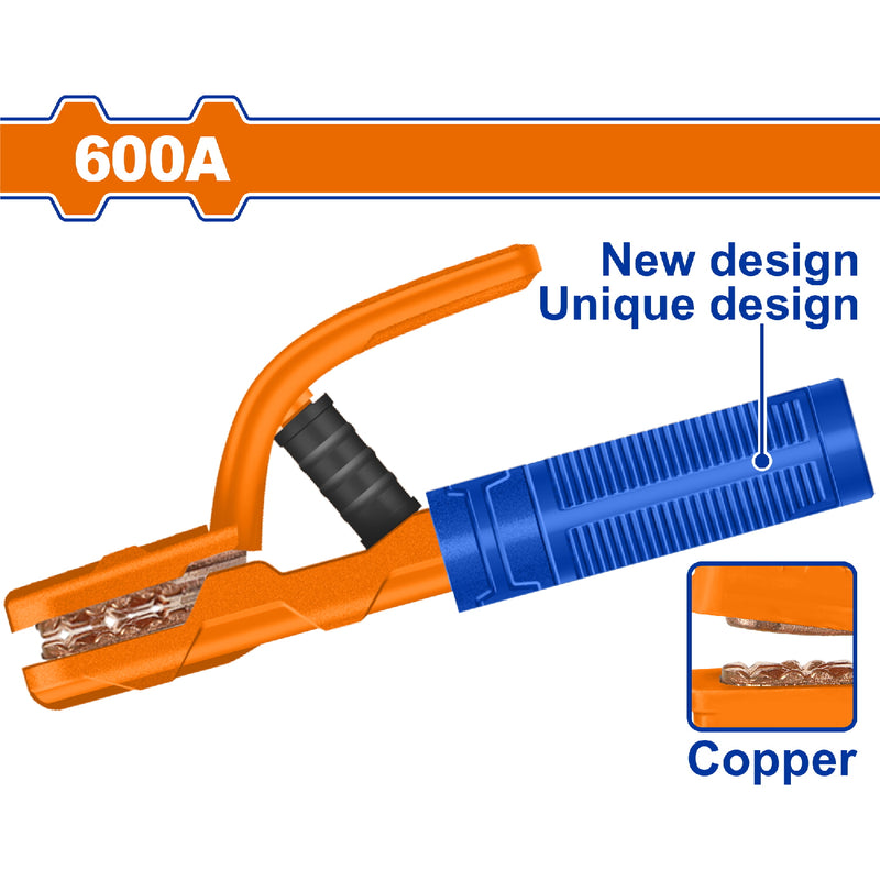 Pinza Porta Electrodo Corriente Nominal 600A. Long.250mm. Ideal para máquina de soldar MMA