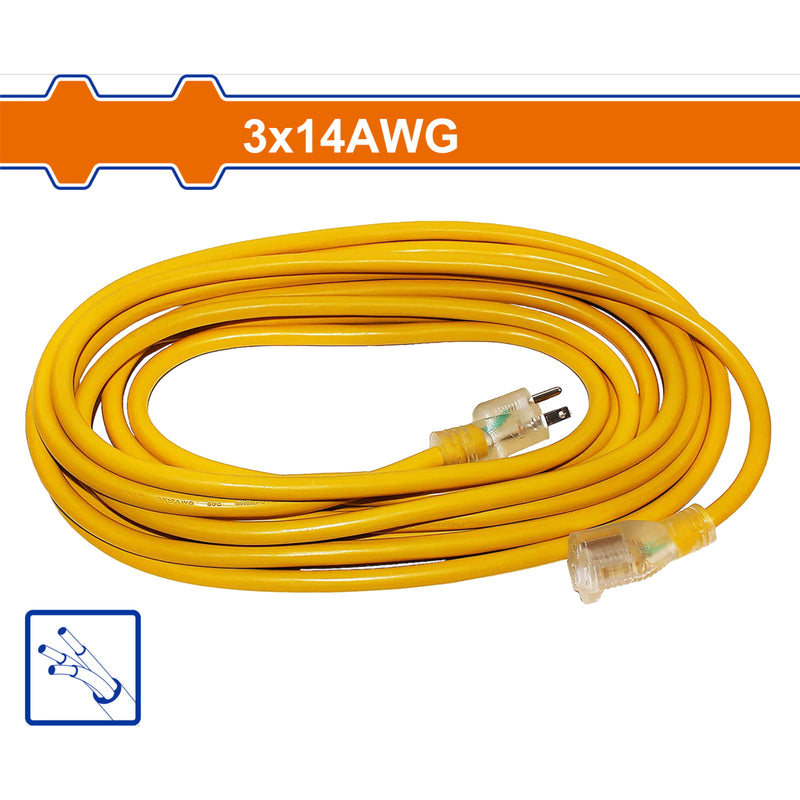 Extensión Eléctrica Polarizada 3x14AWG. 125Volt-60Hz. Long: 30m. Corriente 13A.