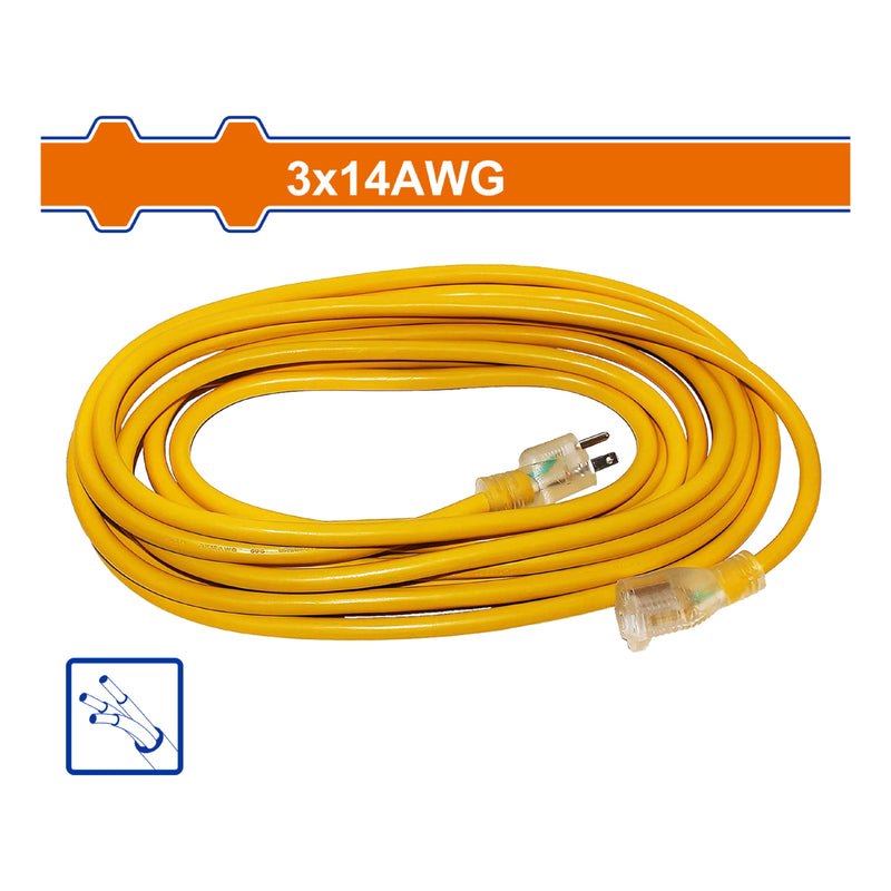 Extensión Eléctrica Polarizada 3x14AWG. 125Volt-60Hz. Long: 30m. Corriente 13A.