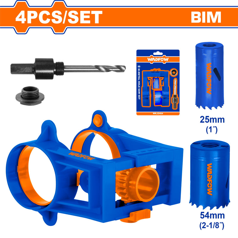 Kit de instalación de cerraduras para puertas de metal y madera. Set 4 pzas. Perfora agujeros. Molde cerrojos