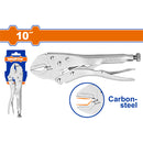 Alicate de Bloqueo Mandíbula V de 10" Acero al carbono. . HRC38°-HRC48° Niquelado. Alicate de Presión
