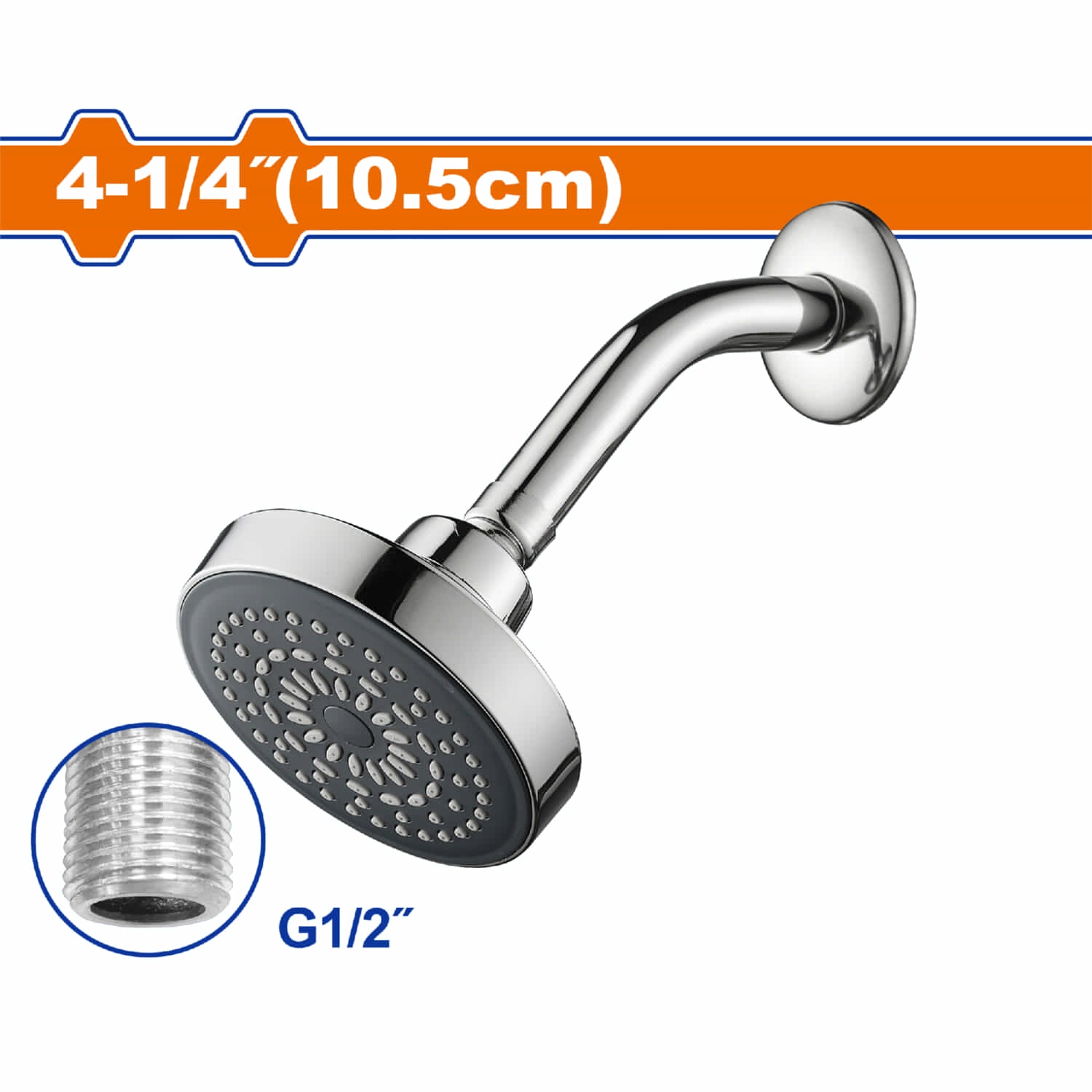 Ducha regadera redonda 4 1/4" acabado cromado.