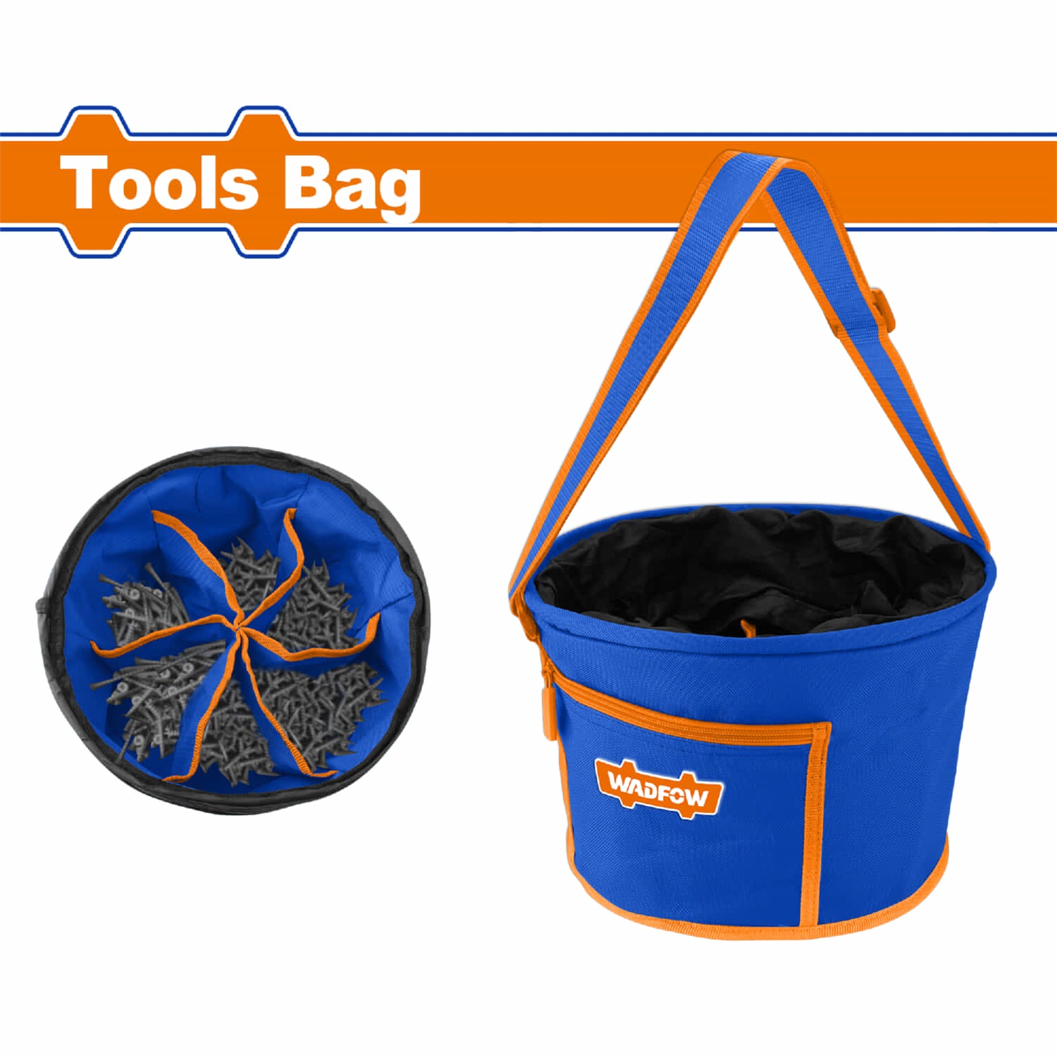 Bolsa apilable para Herramientas. Tamaño:250x200mm. Estilo Cubo. Incluye 7 bolsillos.