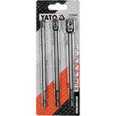 Adaptador Socket vástago hexagonal extensión Juego 3 pcs 1/4", 3/8" y 1/2" 150 mm largo
