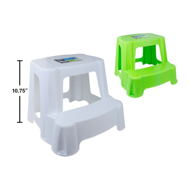 Taburete con peldaños con pies de goma 14 "x" 14x10.5 " (1 Pza) (colores variados al azar)