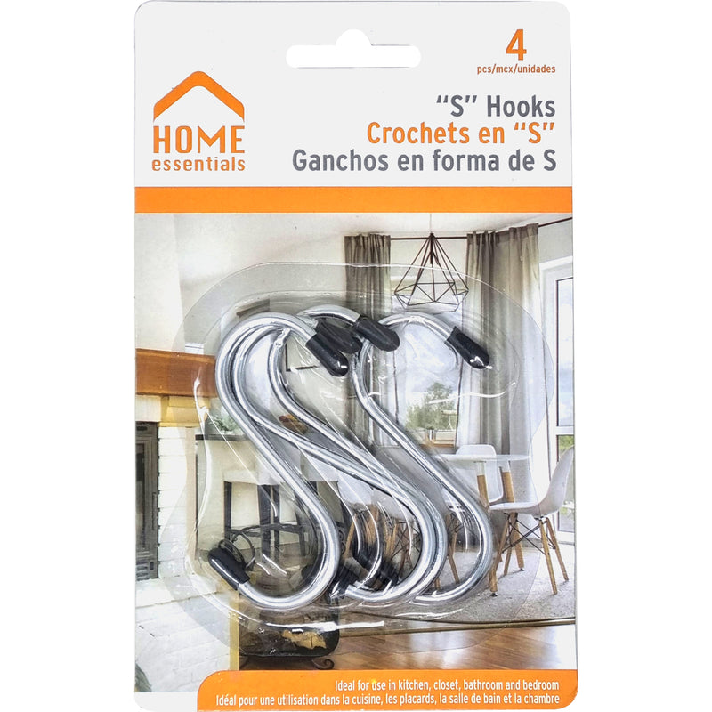 Gancho S de 4 piezas de 3 " Sostiene hasta 6.5 lbs