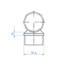 Union corremanos-poste para tubo de 2".