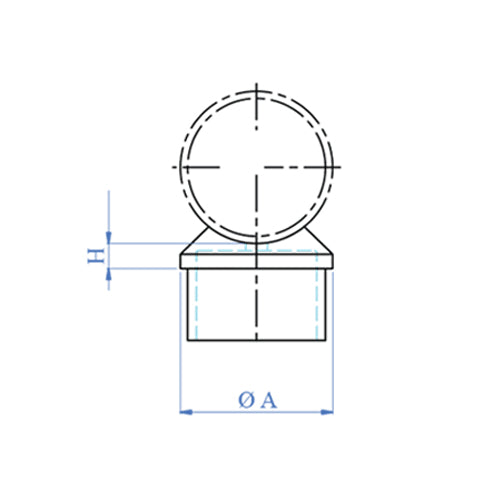 Union corremanos-poste para tubo de 2".