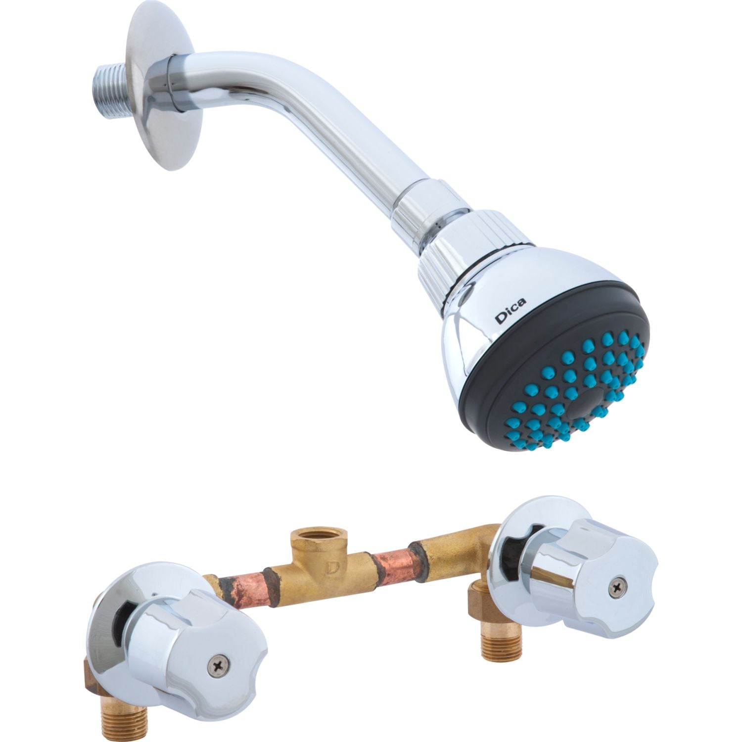 Kit ducha para baño con llaves de empotrar con manerales y regadera