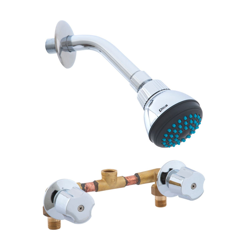 Kit ducha para baño con llaves de empotrar con manerales y regadera