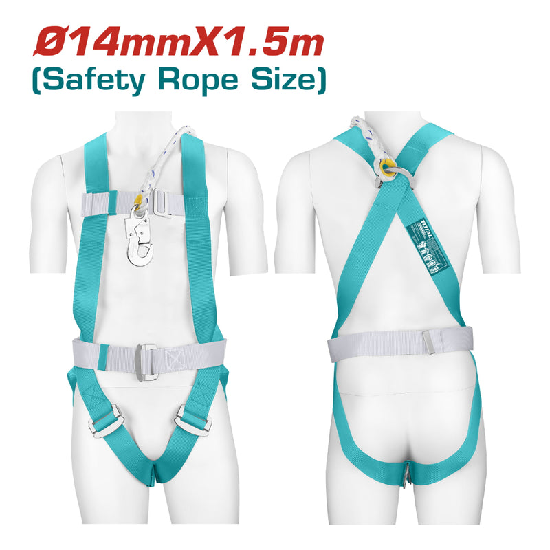 Arnés de seguridad. Con 1 punto de fijación y 4 puntos de ajuste. Poliéster. 50 mm (14mm x1.5m)