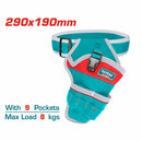 Funda para taladro de cinturón 290x190mm Carga máxima: 8kg Incluye 9 bolsillos. Cintura