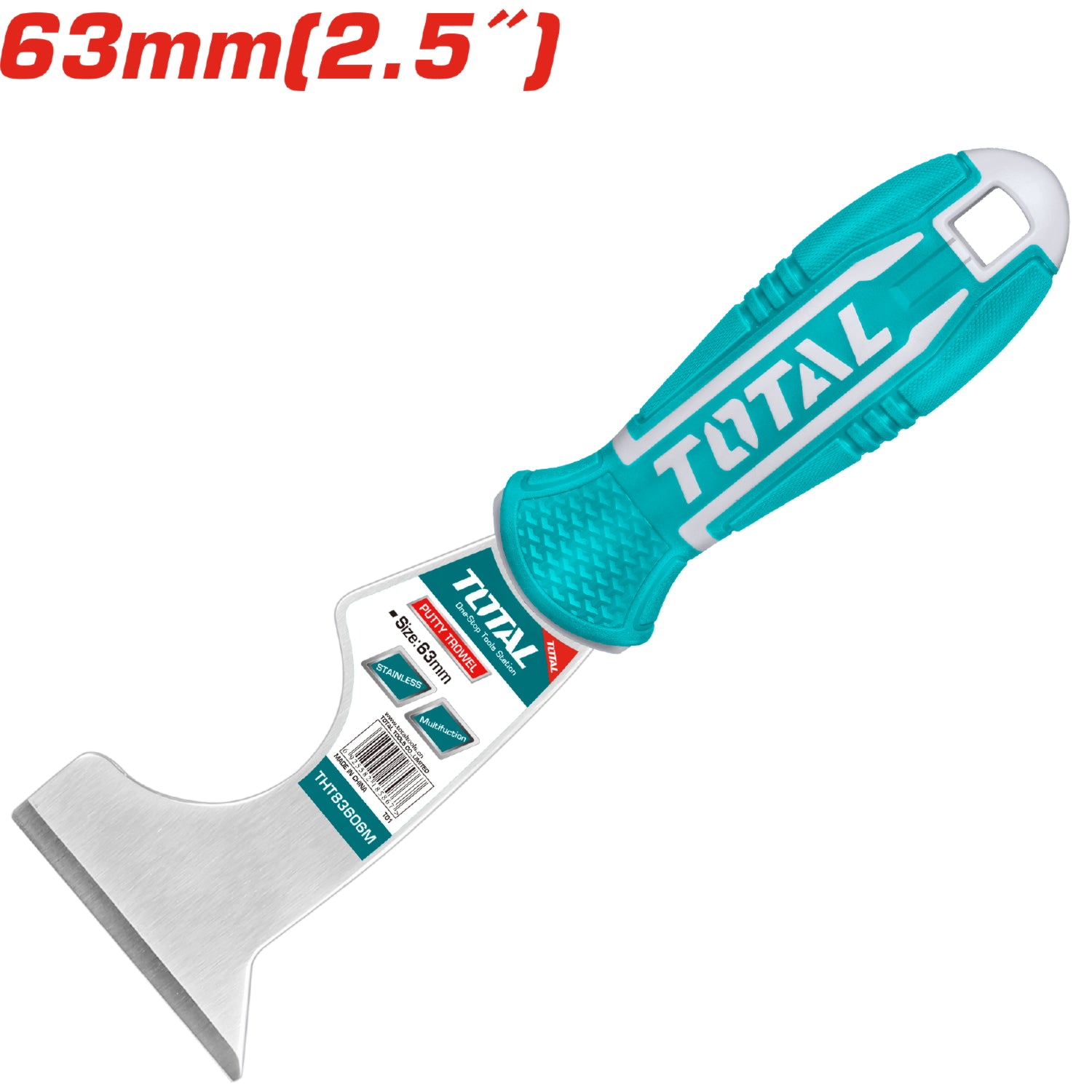 Espátula de 60mm (1.5mm de espesor). Acero inoxidable con tratamiento térmico.