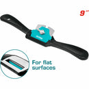 Cepillo Escochebre para madera cara recta 9". Espesor: 2mm. Ancho: 45mm. Para superficies planas.