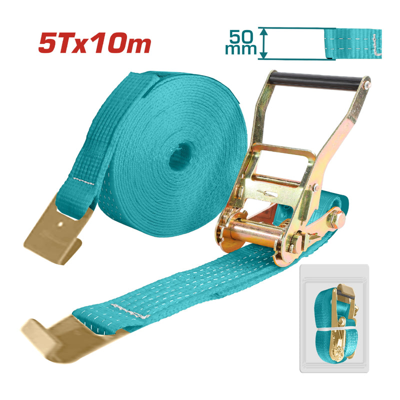 Correa Sujetadora con matraca 5T x 10m. Ancho 50mm