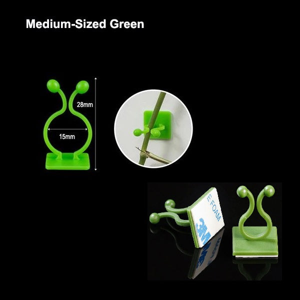 Abrazadera invisible de pared para plantas trepadoras con tape doble contacto. (Paquete de 10 Piezas.)