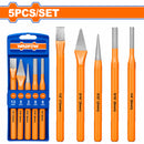 Punzones y cinceles en frío. 5 Piezas. Tratamiento térmico. Diámetro de mango:10mm