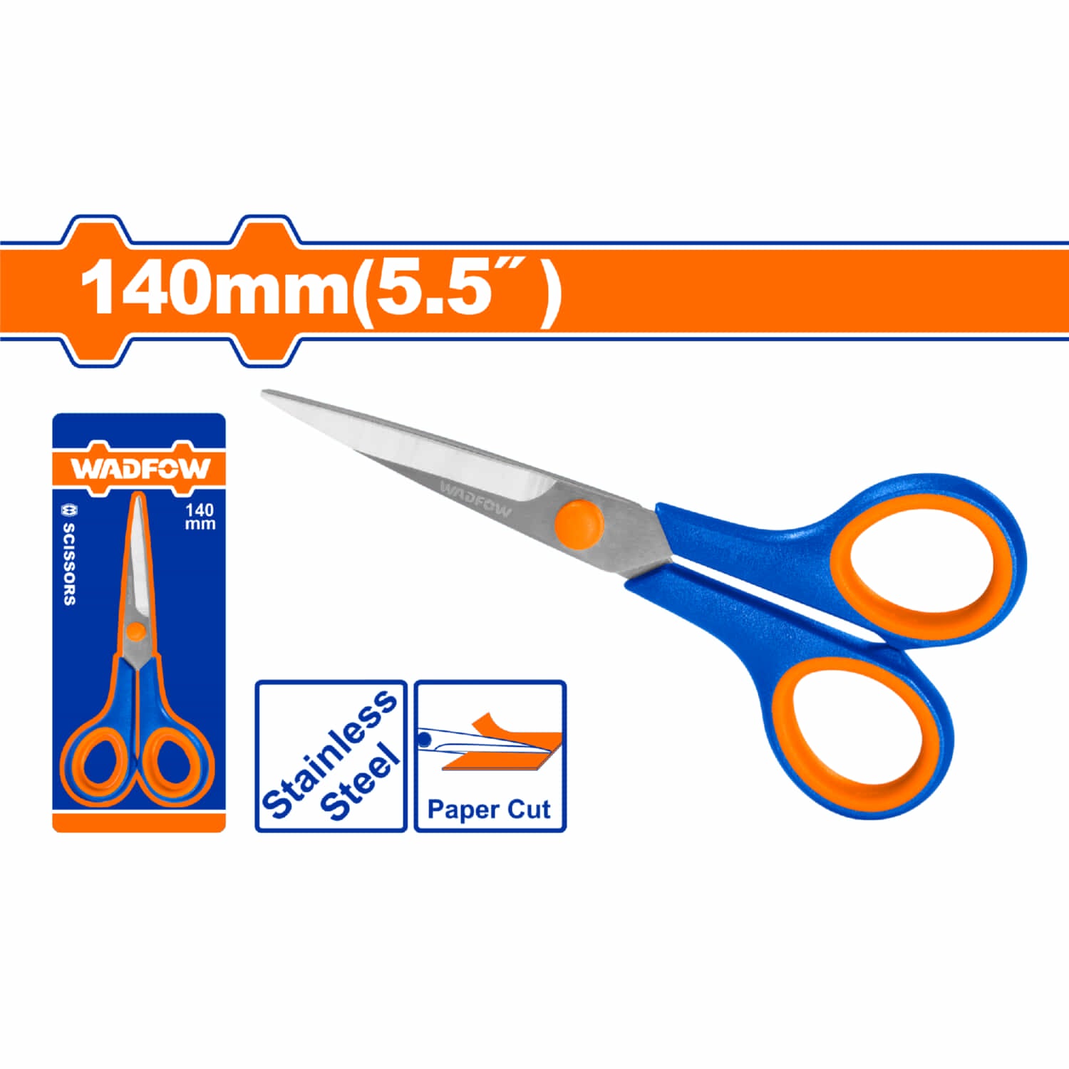 Tijera de Acero Inoxidable. 140 mm. Acero Inoxidable. Espesor: 2mm