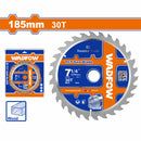 Disco De Corte Sierra TCT 7-1/4" 30T Anillo Reductor 16mm Corte De Madera. Ideal Sierra Circular.