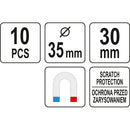 10 pcs de ganchos magneticos de 1 Â½â€. Para colgar herramientas