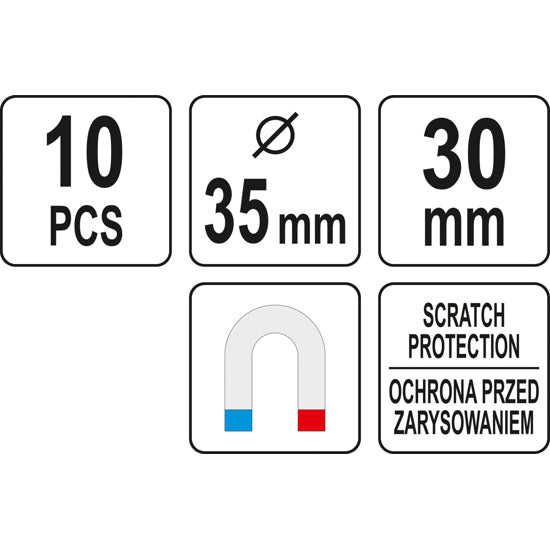 10 pcs de ganchos magneticos de 1 Â½â€. Para colgar herramientas