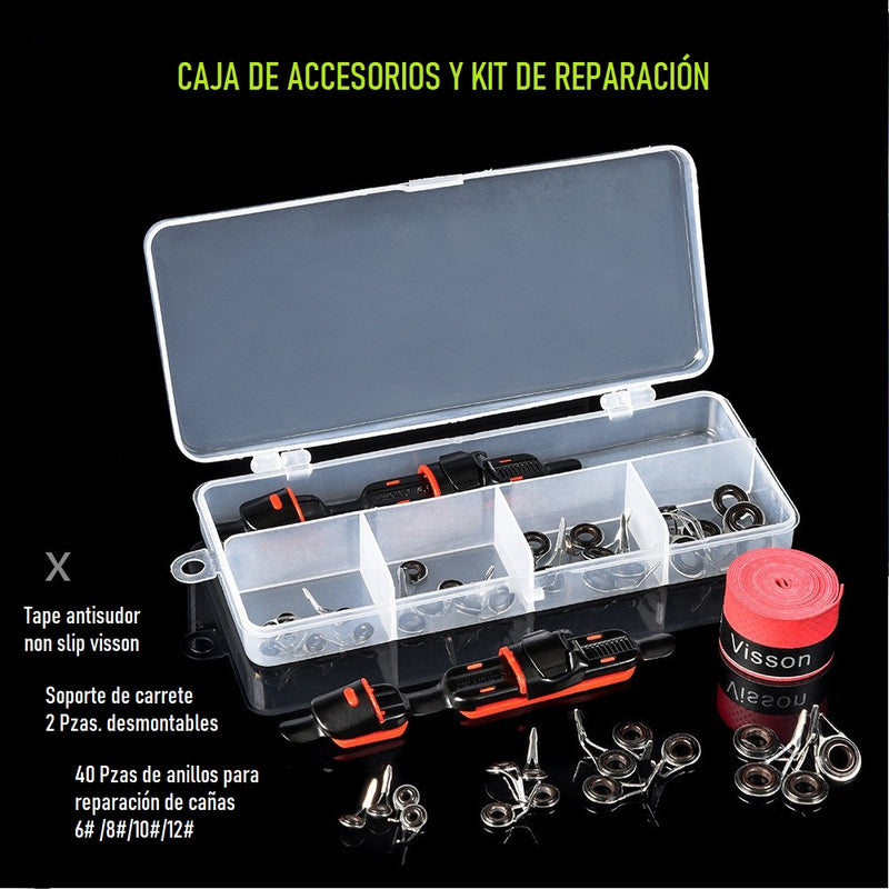 Kit reparación accesorios caña de pesca