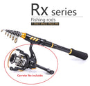Caña de pesca telescópica 2.4 m fibra carbono