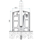 Bloque De Aluminio Para Vidrio 12-12.76 Mm. Usar 2 P/Mt Vidrio. Incluye Tacos.(Se Vende P/Unidad)