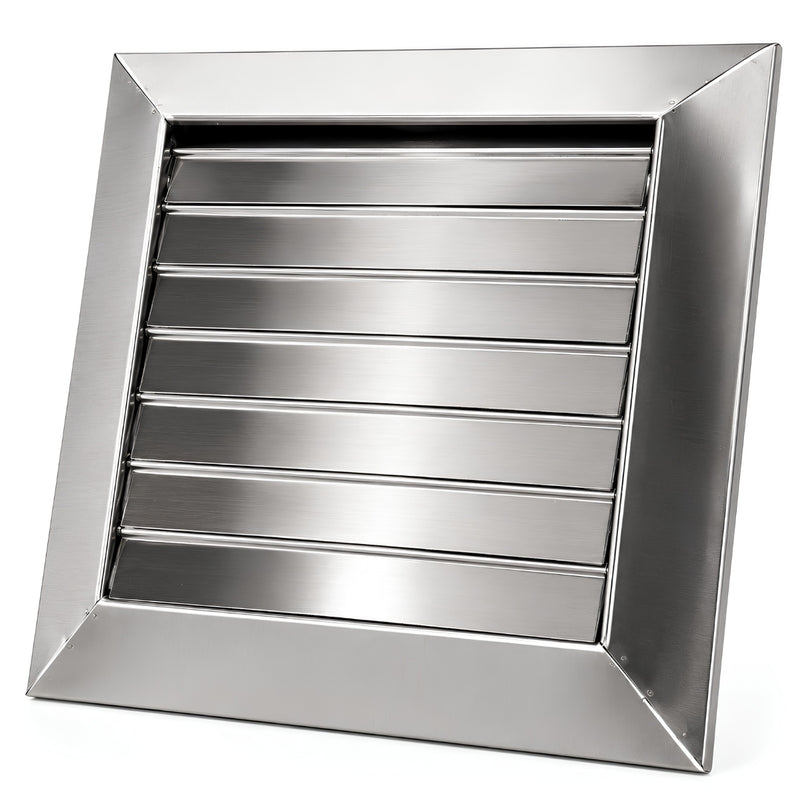 Rejilla de Ventilación 4" con láminas móviles. Para extractor de baño Tapa de Extractor De Acero Inoxidable 304.