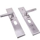 Juego de Maniguetas para puerta de Seguridad Universal Izquierda y Derecha. Acero Cromado. Modelo 0603-1