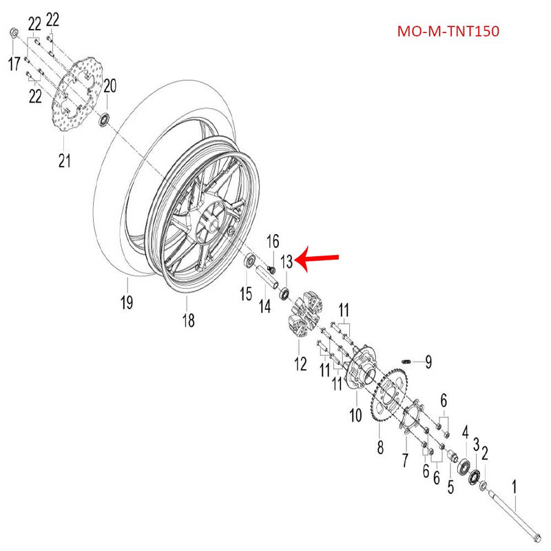 Rodamiento 6202-2RS (TNT135 / RKG150 / TNT150 / TNT25 / LEONCINO250 / TRK251)