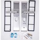 Juego de Maniguetas para puerta de Seguridad Universal Izquierda y Derecha. Acero Cromado. Modelo 0603-1