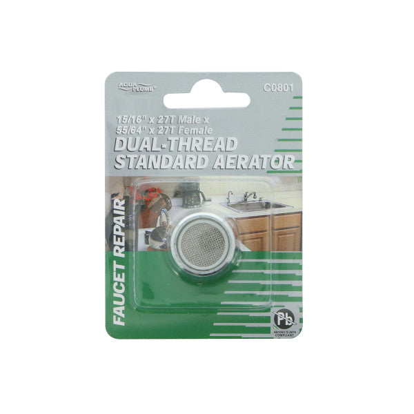 Aireador de 55/64" de doble hilo para llave de fregador