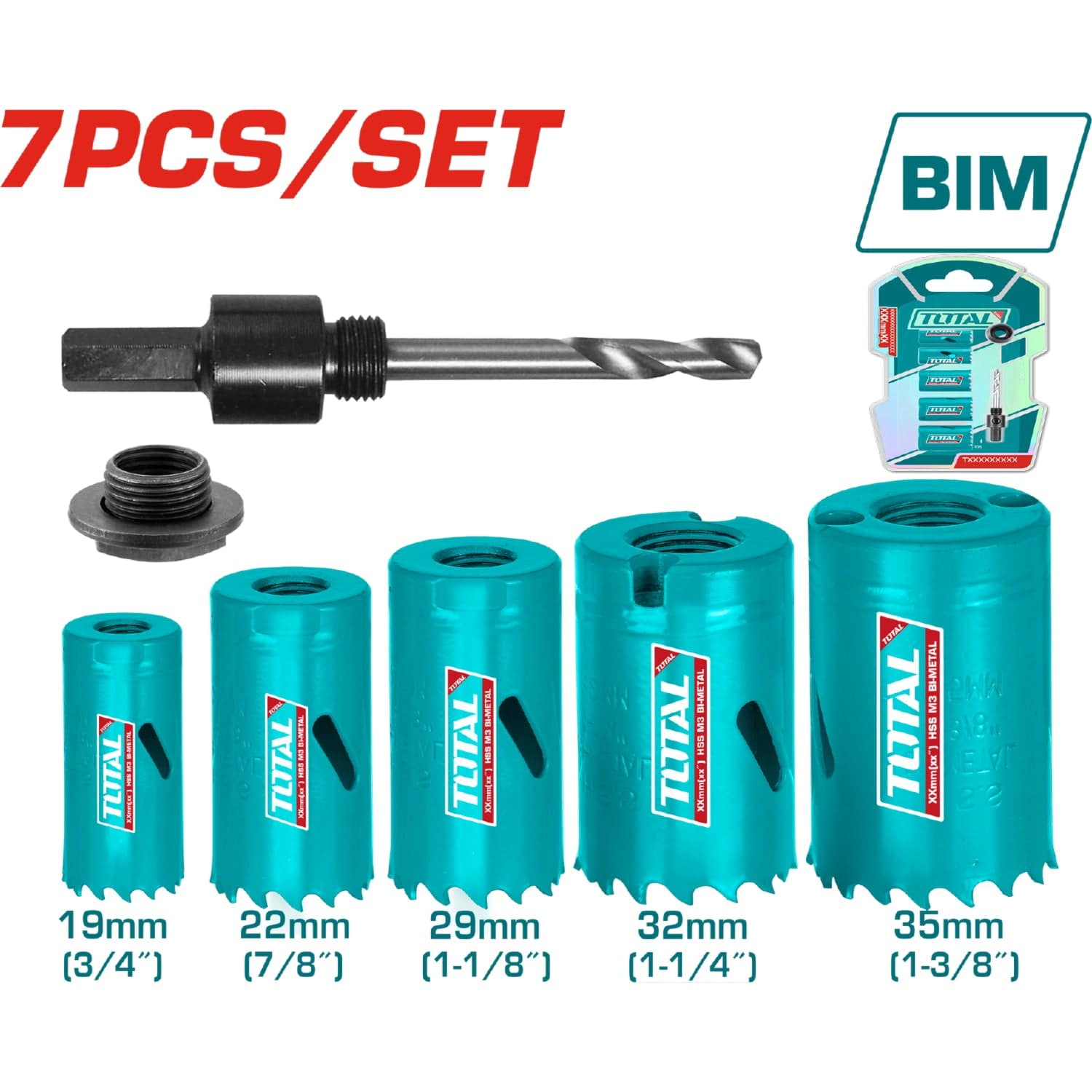 Brocas Circulares Sierra De Orificio Sacabocados Bimetal 7 Pzas