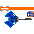 Pinza abrazadera de angulo recto 90º con aleación de aluminio. Sujeción de 70mm. Para esquinas