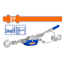 Malacate Cadena de Remolque 2T.Diámetro cable: 4.8m. Long cable: 2.8m. 2 ganchos. Antideslizante. Tecle cabrestante winche tirador