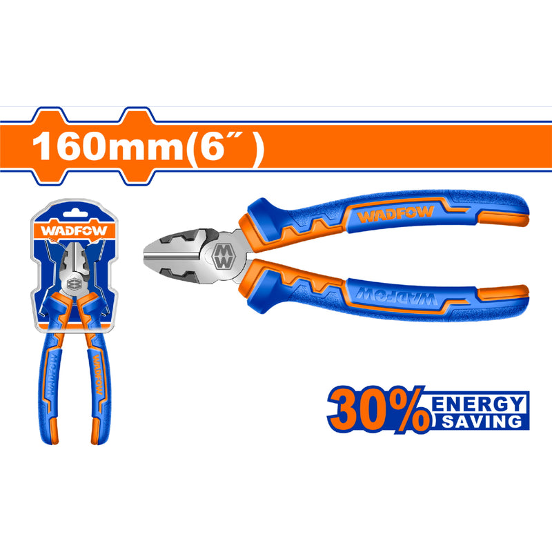 Alicate de corte diagonal de alta palanca 6" Ahorro de energía 30% Mango cómodo. Acabado pulido.