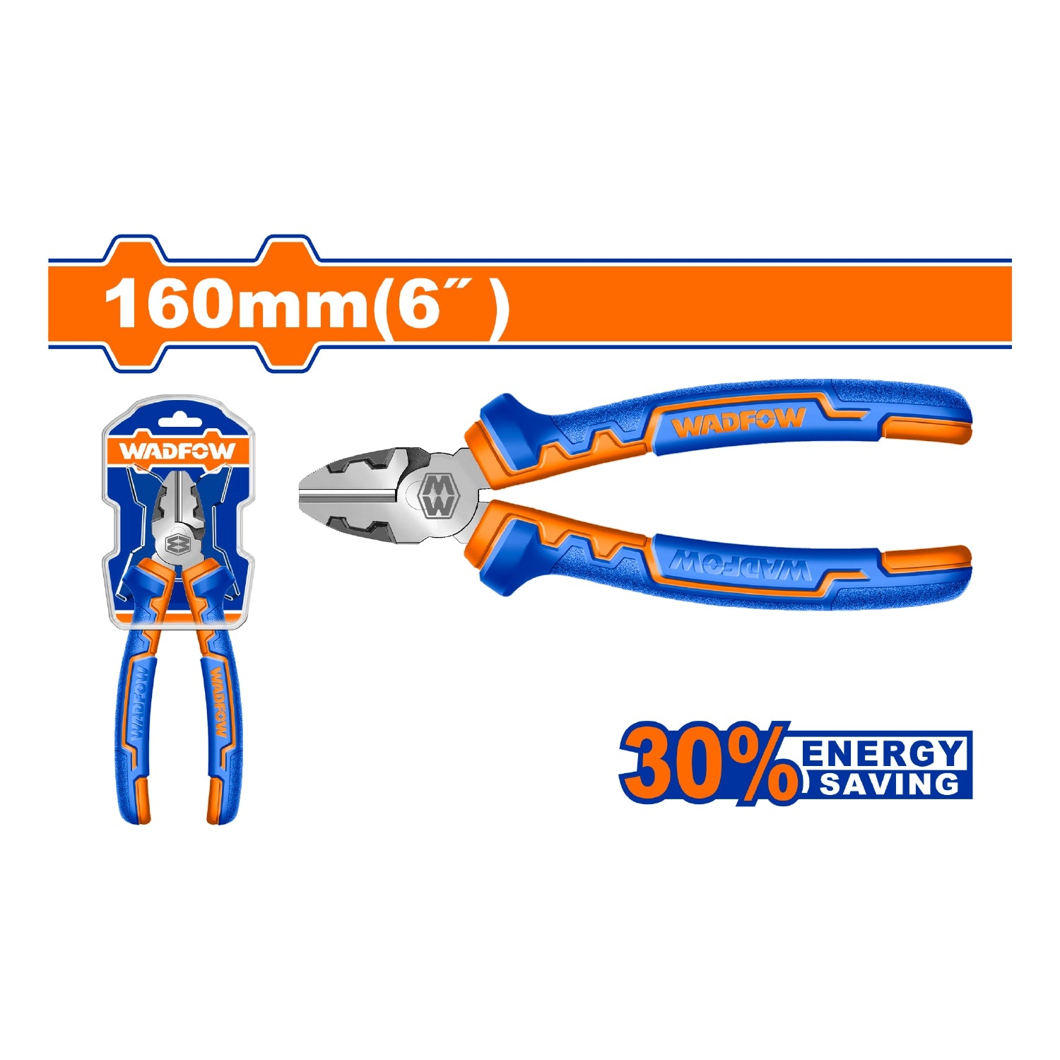 Alicate de corte diagonal de alta palanca 6" Ahorro de energía 30% Mango cómodo. Acabado pulido.