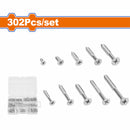 Tornillos autorroscantes. Cabeza avellanada. Acero al carbono. Galvanizado. (302 pzas) Se vende en Kit. Auto enrosca