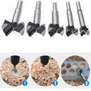 Juego de 5 brocas Forstner profesionales para madera. Tamaños 15, 20, 25 30, 35 mm