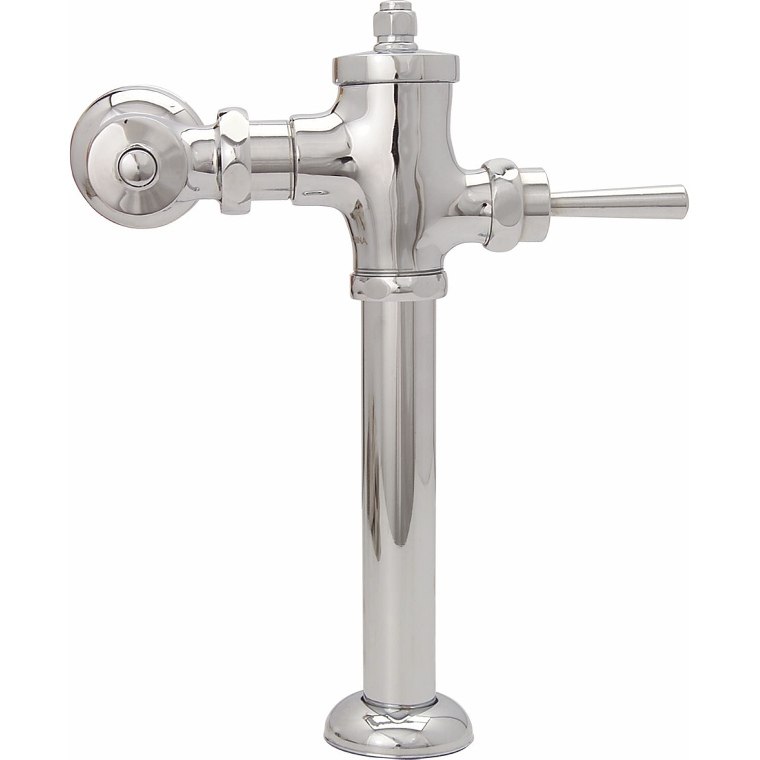 Fluxómetro de palanca para Inodoro Acabado cromo. Trabaja a media y baja presión  (0.2 a 3 kg/cm2)