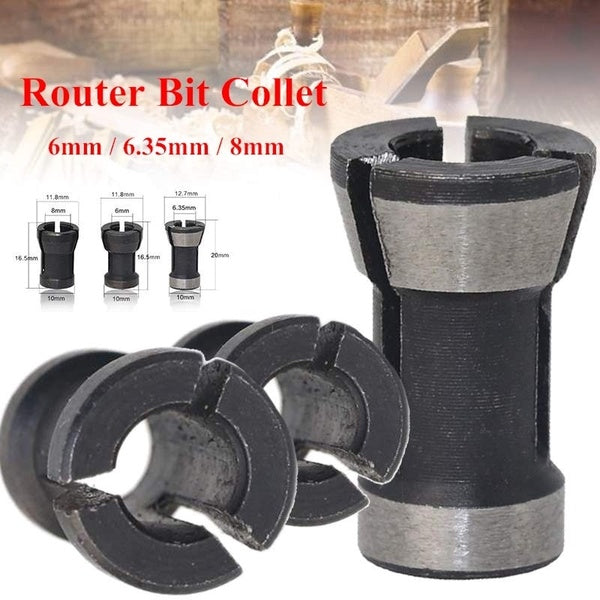 (3 pcs) Adaptadores de vastagos para Motortool o Routers. Medidas: 6mm, 6.35mm, 8mm