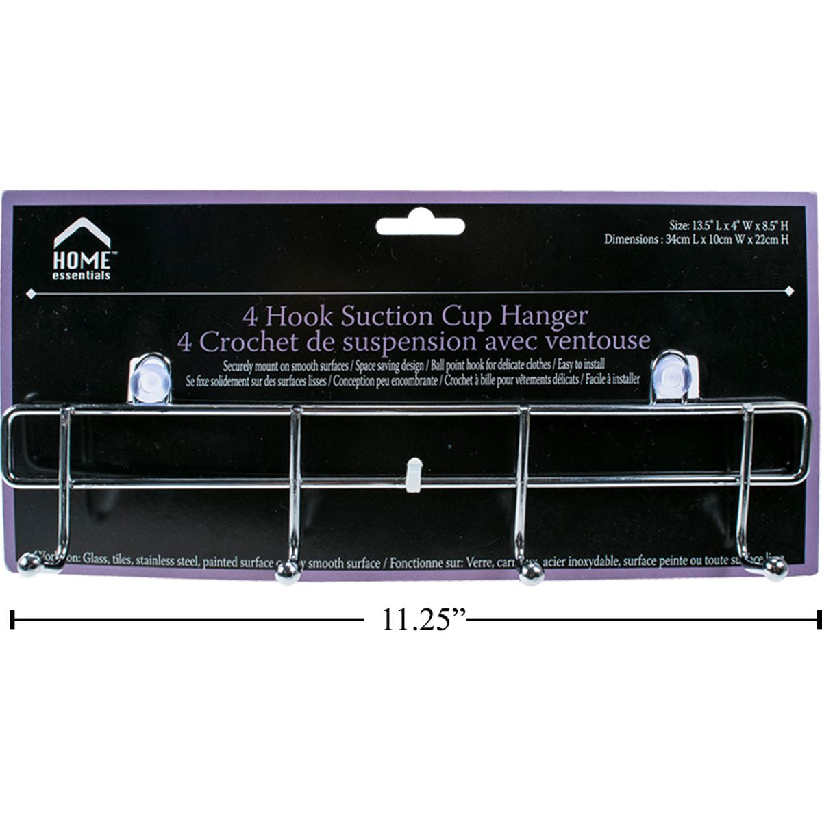 Colgador de 4 ganchos con ventosa