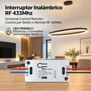 Interruptor Inteligente Inalámbrico RF 433 MHz (Radio Frecuencia) Universal Control Remoto de Iluminación y Aparatos Eléctricos 90-250 V