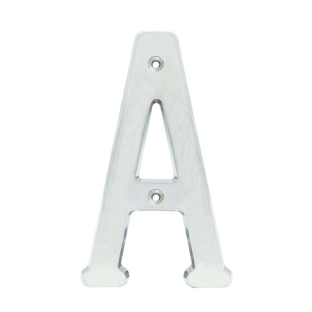 Letra A slim 4" cromo satinado Lock